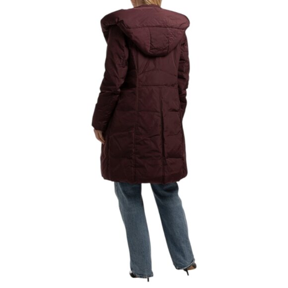 COLE HAAN Merlot Midlength Down Fill Puffer Coat - Picture 2 of 2